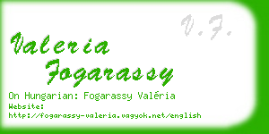 valeria fogarassy business card